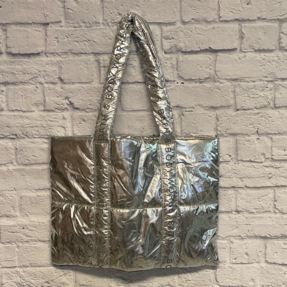 Bath & Body Works Metallic Silver Tote